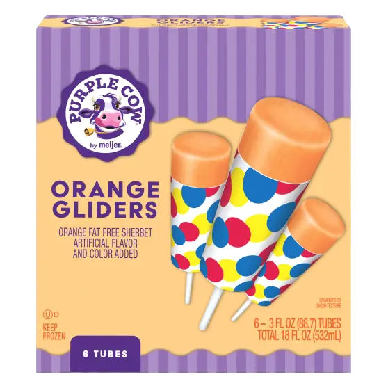 Orange Fat Free Sherbet Gliders