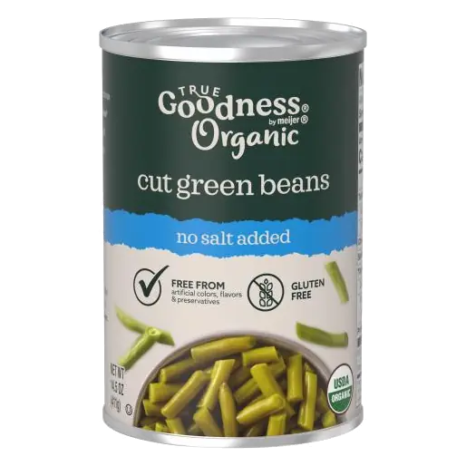 Organic No Salt Added Cut Green Beans