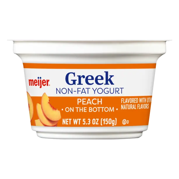 Peach Fruit On the Bottom Greek Strained Nonfat Yogurt