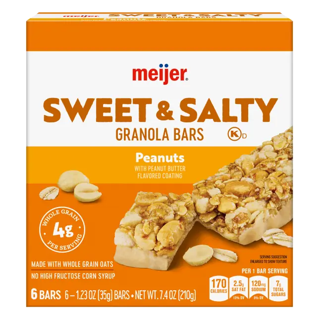 Peanuts with Peanut Butter Flavored Coating Sweet & Salty Granola Bars