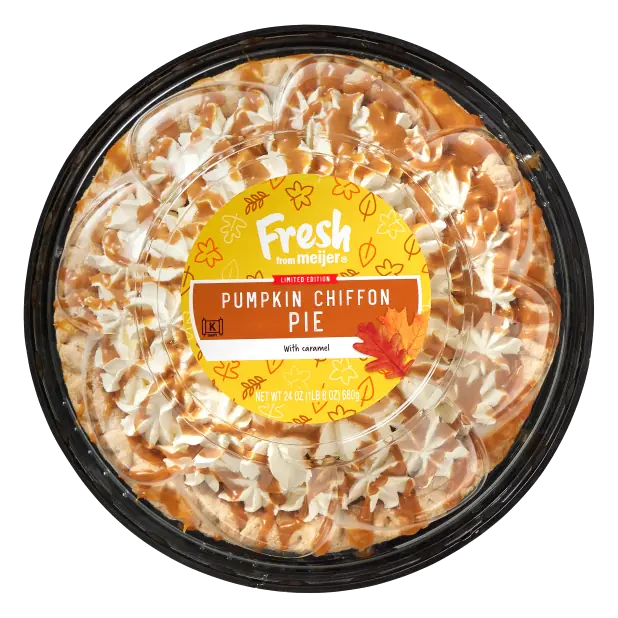 Pumpkin Chiffon with Caramel Drizzle Pie
