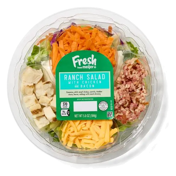 Ranch Salad with Chicken and Bacon Romaine Lettuce
