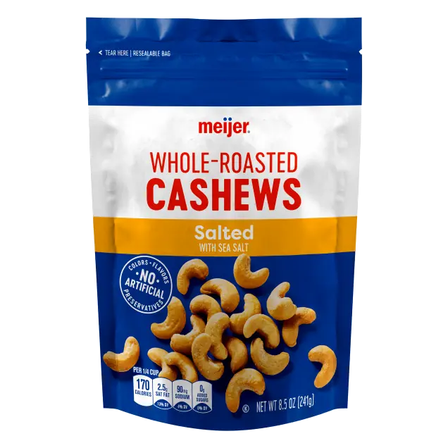 Salted Roasted Whole Cashews with Sea Salt