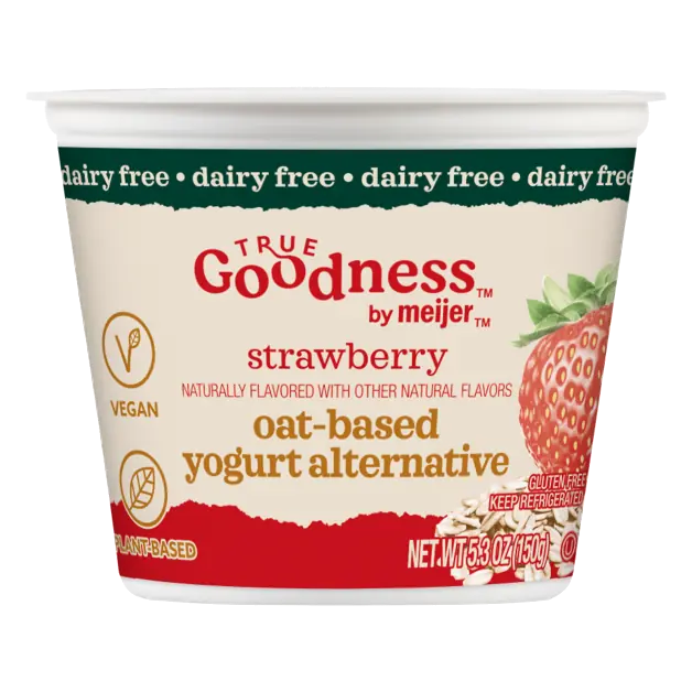Strawberry Oat-Based Yogurt Alternative