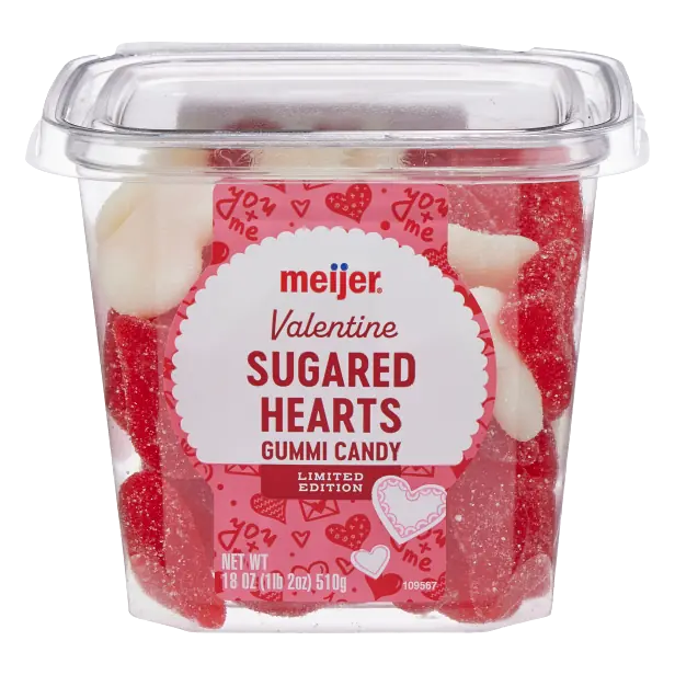Sugared Gummi Hearts Candy