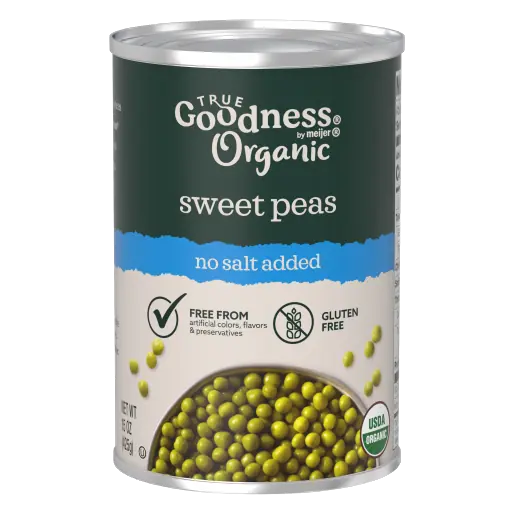 Sweet Organic No Salt Added Peas