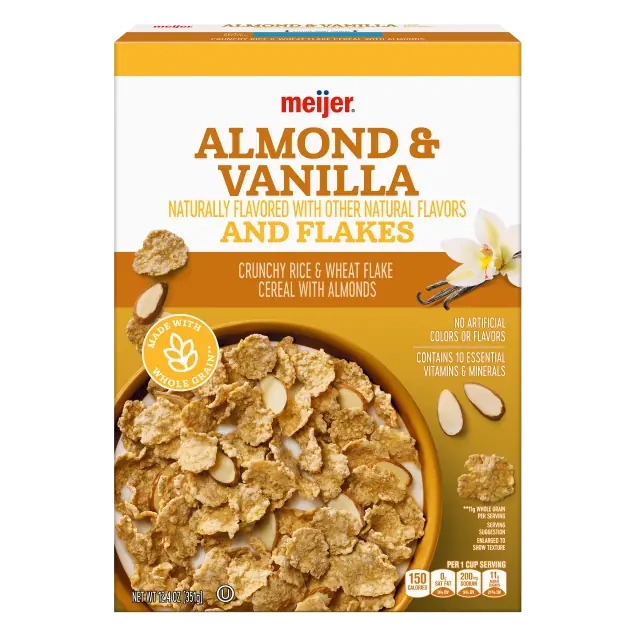 Vanilla Almond Crunchy Rice & Wheat Flakes with Real Almonds & Vanilla