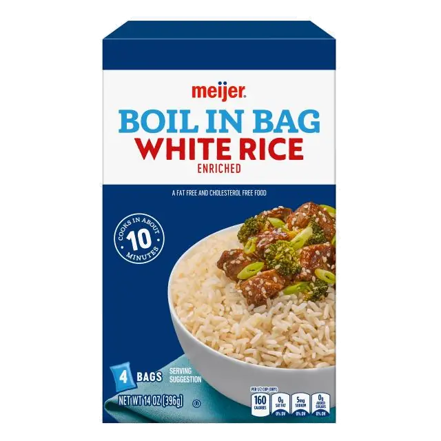 White Boil-in-Bag Precooked Enriched Long Grain Instant Rice