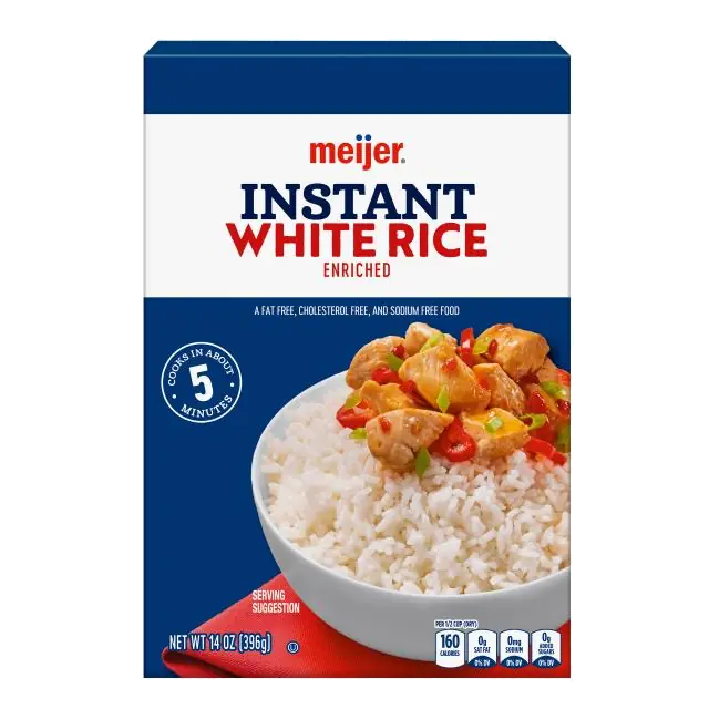 White Precooked Enriched Long Grain Instant Rice