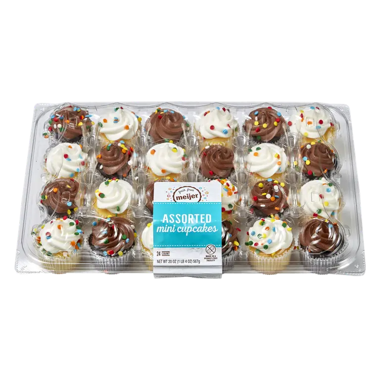 Yellow & Chocolate Mini Celebration Cupcakes with Vanilla & Chocolate Buttercreme Icing