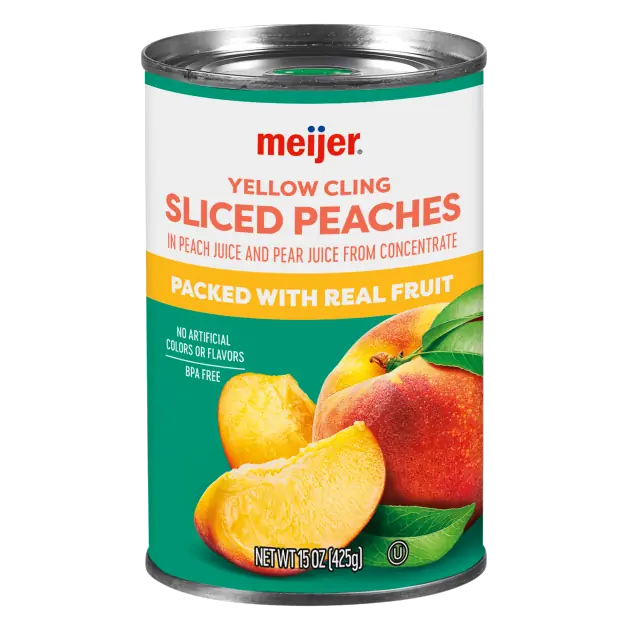 Yellow Cling Peach Slices in Peach Juice & Pear Juice