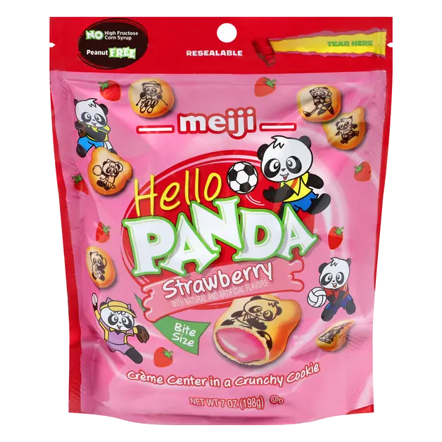 Hello Panda Bite Size Strawberry Creme Cookies