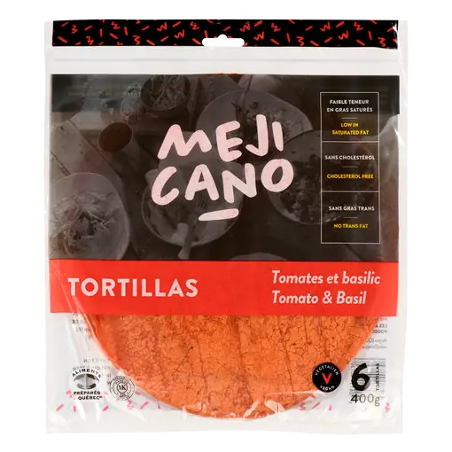 Tortillas Tomato And Basil 10-Inch 400 g