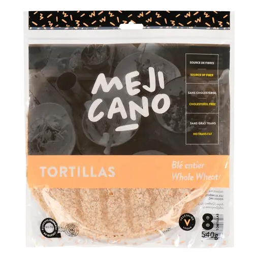 Tortillas Whole Wheat 10-Inch 540 g