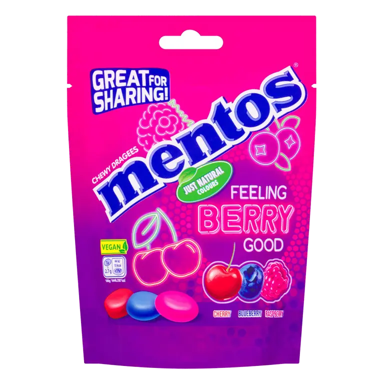 Mentos Chewy Dragees Feeling Berry Good 140g