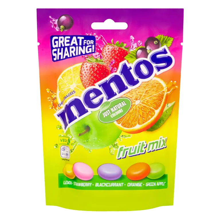 Mentos Fruit Mix Chewy Dragees 140g