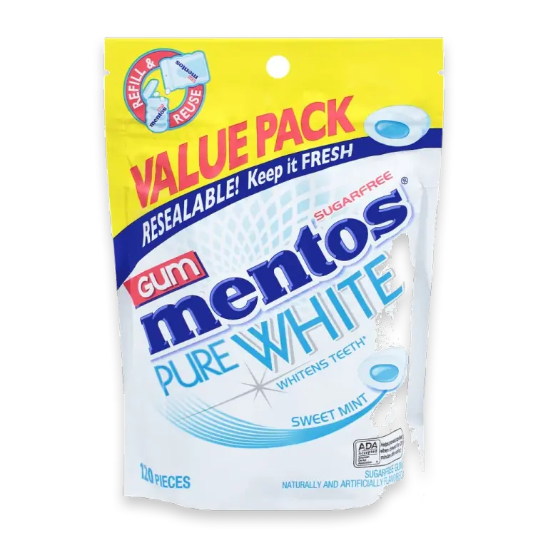 Pure White Sugar-Free Sweet Mint Chewing Gum Value Pack