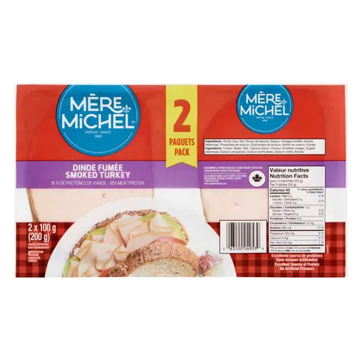Deli Sliced Smoked Turkey Breast 2 x 100 g
