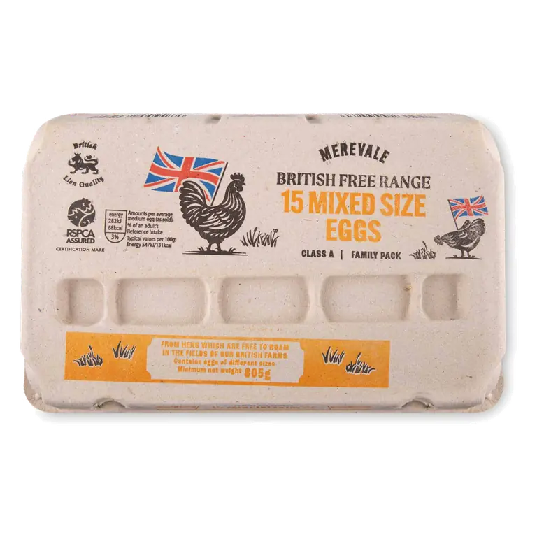 British Free Range Mixed Weight Eggs 15 Pack
