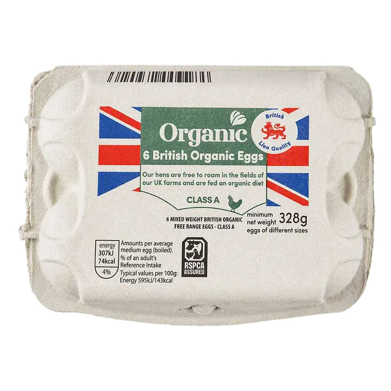 British Organic Eggs 6 Pack