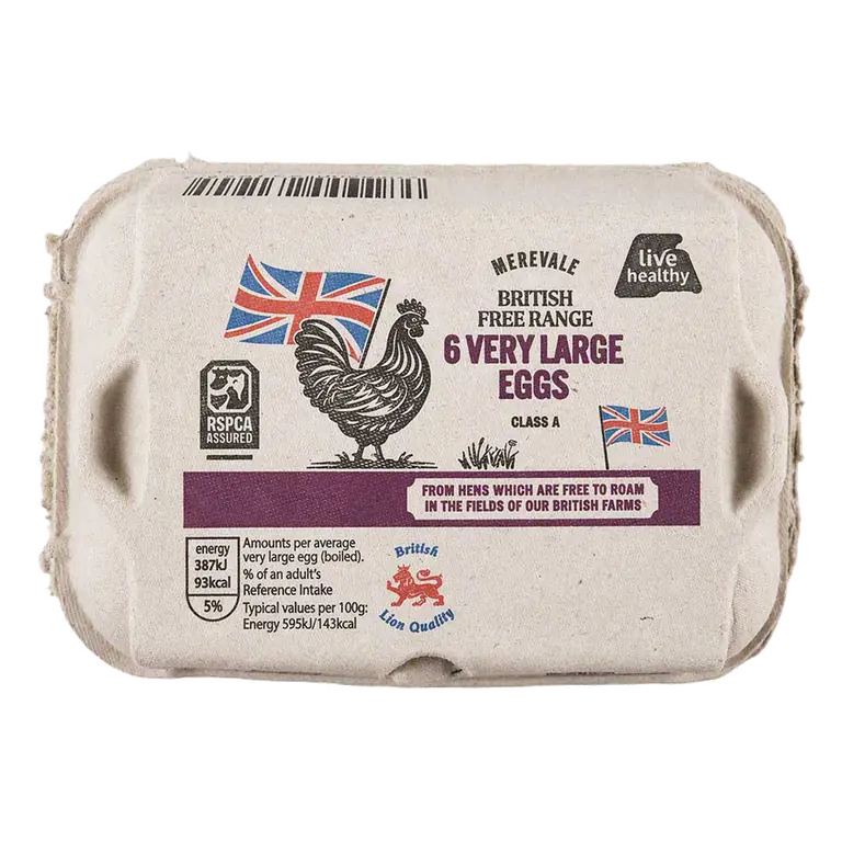British Very Large Free Range Eggs 6 Pack