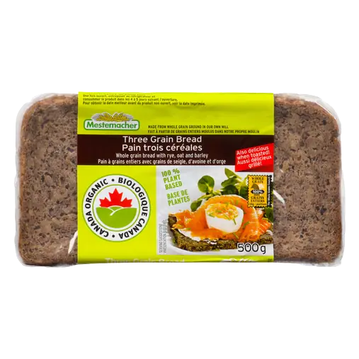 Three Grain Organic Bread 500 g
