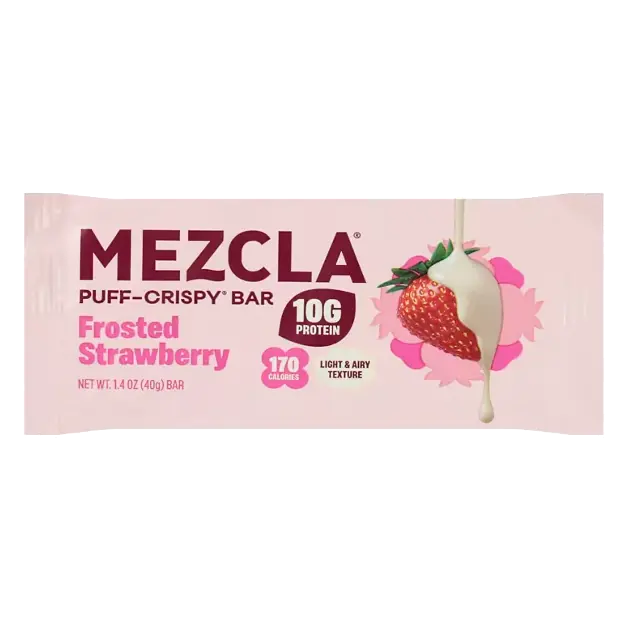 Frosted Strawberry Puff-Crispy Bar