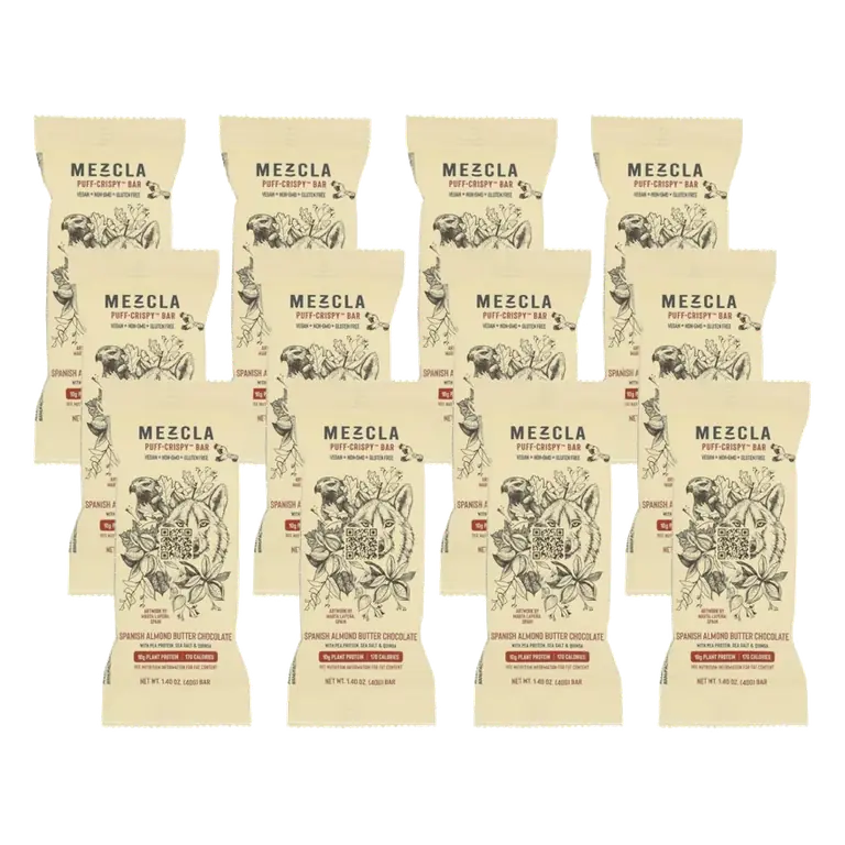 Mezcla Spanish Almond Butter Chocolate Bar, Case of 12/1.4 oz