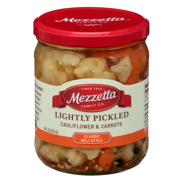 Classic Deli Style Lightly Pickled Cauliflower & Carrots