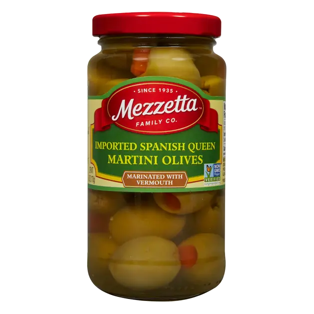 Imported Spanish Queen Martini Olives Marinated with Vermouth