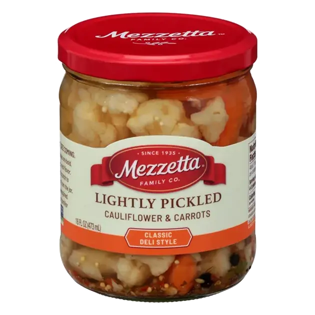 Lightly Pickled Classic Deli Style Cauliflower & Carrots