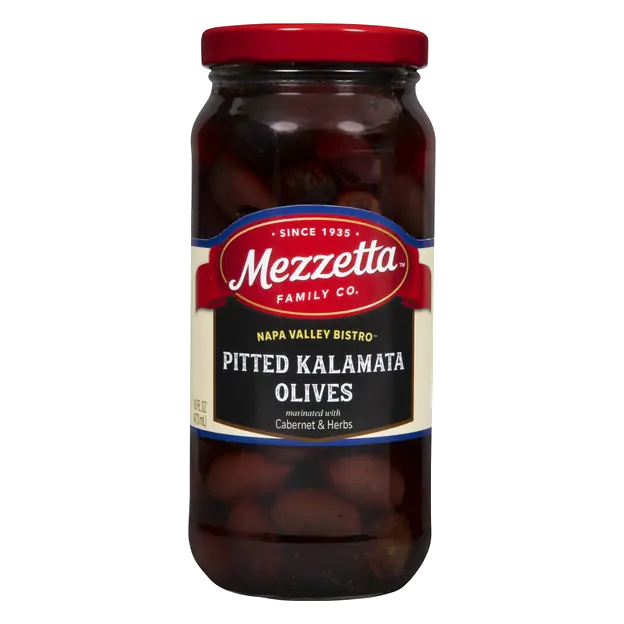 Napa Valley Pitted Kalamata Olives Marinated with Cabernet