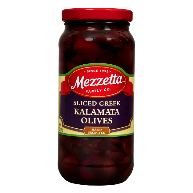 Sliced Greek Kalamata Olives Marinated