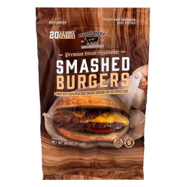 Premium Blend Steakhouse Smashed Burgers Patties - 20 ct Frozen