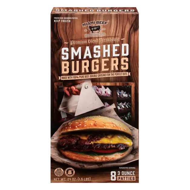 Smashed Burger Patties - 8 ct Frozen