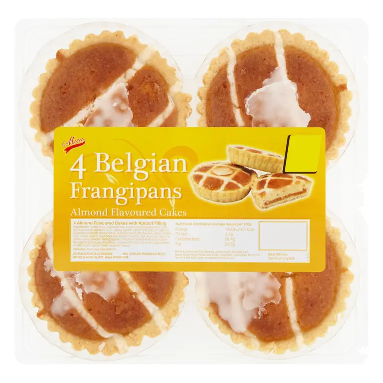 Mica 4 Belgian Frangipans Almond Flavoured Cakes