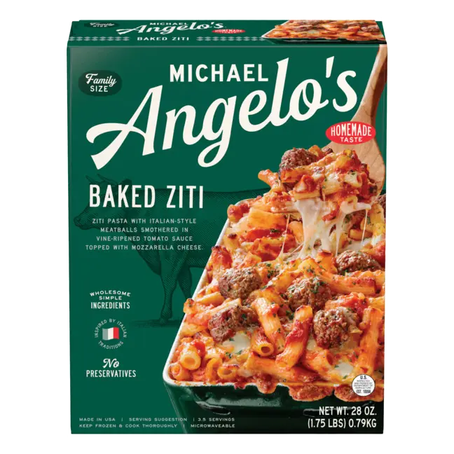 Baked Ziti with Meatballs Family Size Frozen Meal