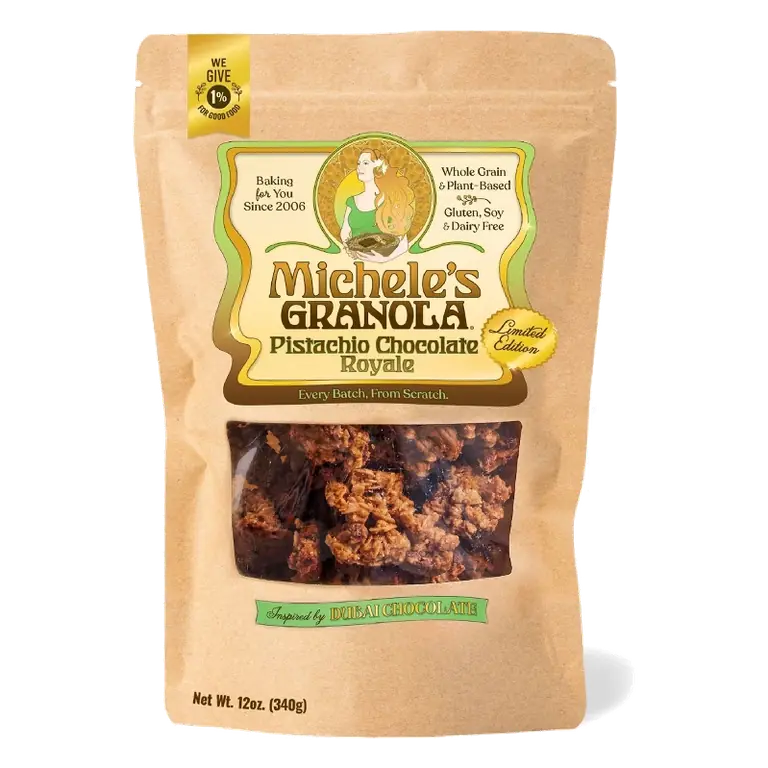 Michele's Granola Pistachio Chocolate Royale Inspired by Dubai Chocolate Granola, 12oz