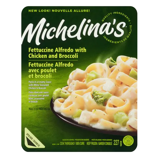 Michelina's Frozen Meal Fettuccine Alfredo With Chicken And Broccoli 227 g