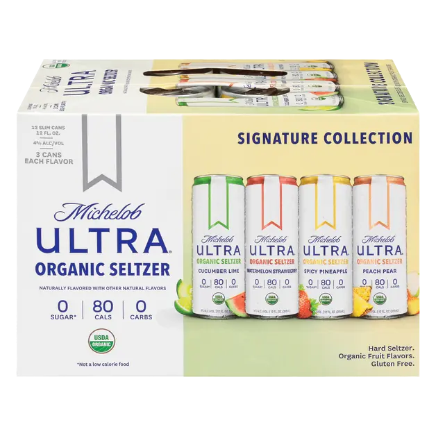 Ultra Seltzer Signature Collection Organic - 12 pk