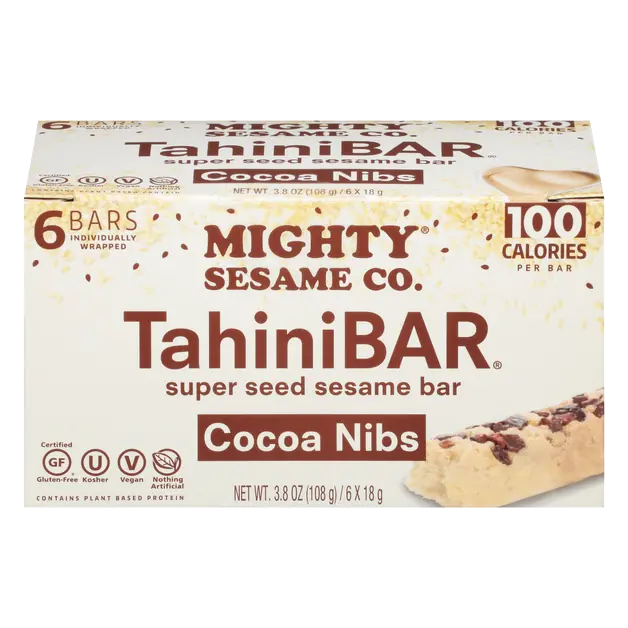 Cocoa Nibs Tahini Bars - 6 ct
