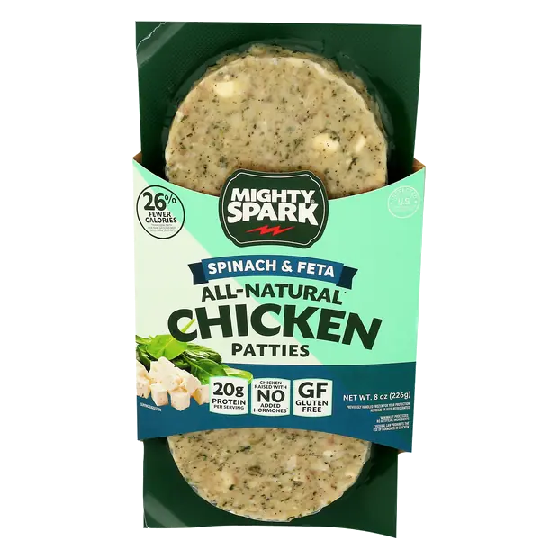 All Natural Spinach & Feta Chicken Patties - 2 ct