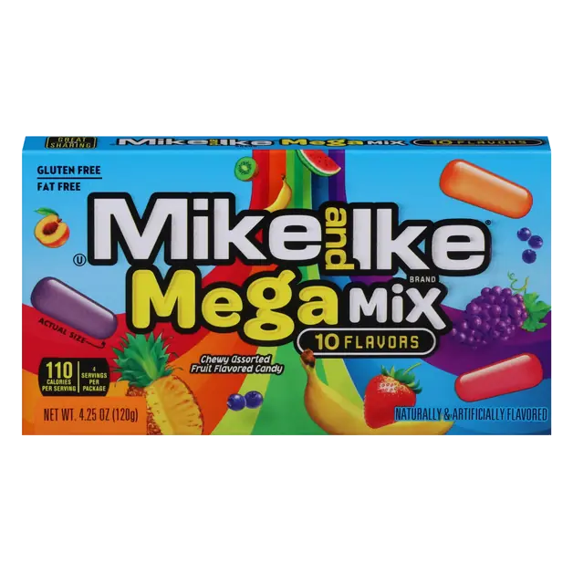 Mega Mix Fruit Flavored Chewy Candy Movie Theater Box