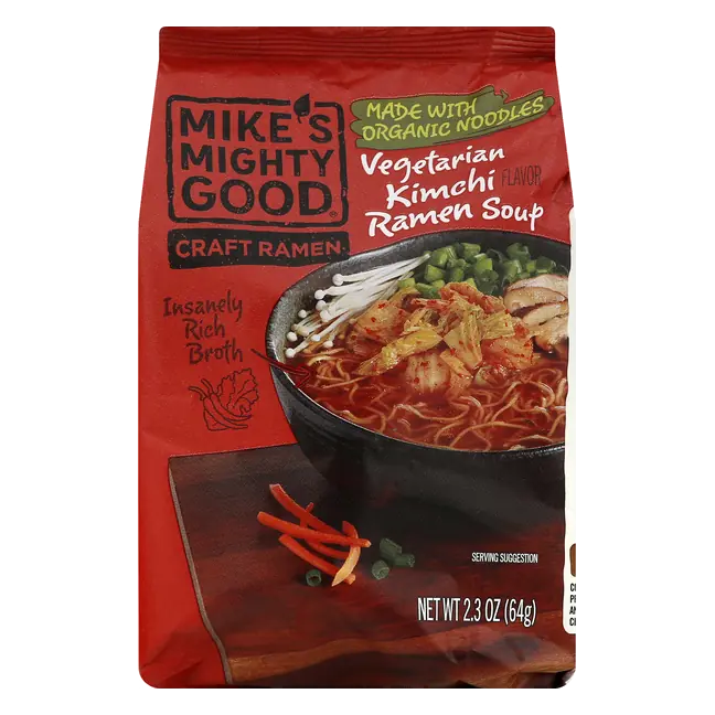 Mikes Mighty Good Ramen Soup, Vegetarian Kimchi