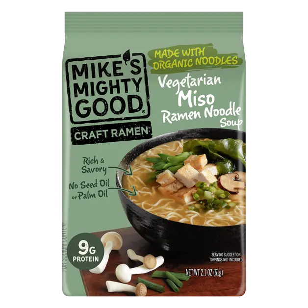 Vegetarian Miso Flavor Craft Ramen Noodle Soup