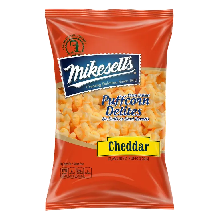 Mikesell's Cheddar Flavored Oven Baked Delites Puffcorn, 5.5oz