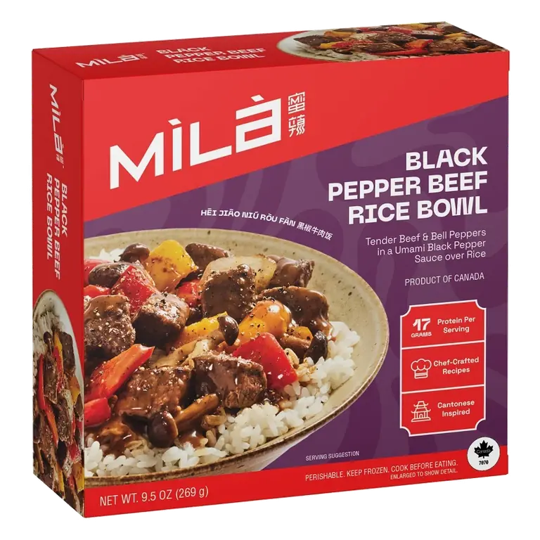 MiLa Black Pepper Beef Rice Bowl – 9.5oz