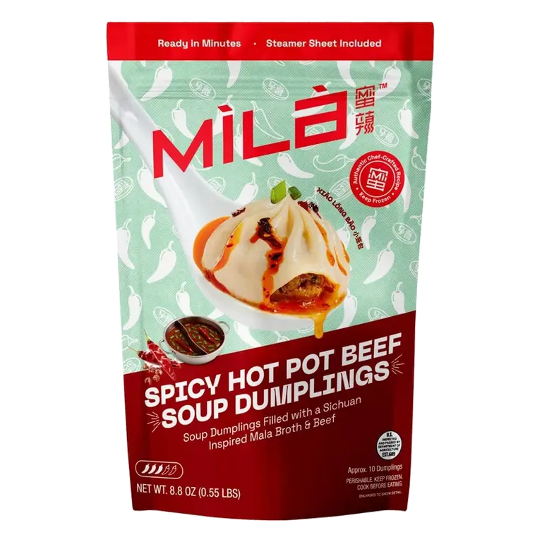 MiLa Spicy Beef Hot Pot Soup Dumplings, 8.8oz