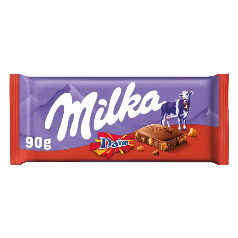 Milka Milk With Daim Pieces Chocolate Tablet 90g