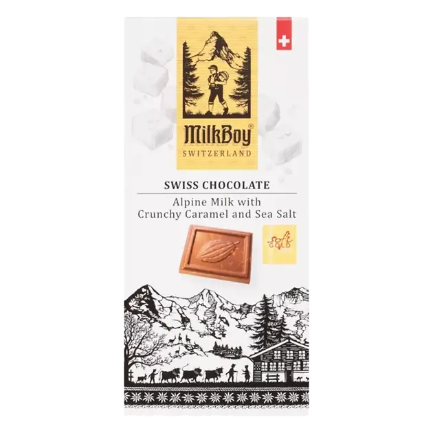 Alpine Milk Swiss Chocolate with Crunchy Caramel and Sea Salt